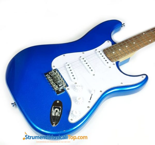 Chitarra elettrica Stratocaster SMT Blu Metal con Amplificatore