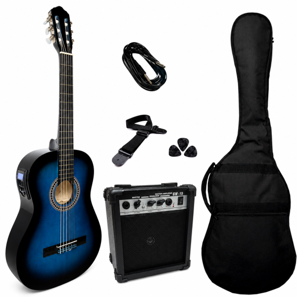 Chitarra Classica Blu 4/4 Elettrificata