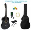 Chitarra Classica 3/4 Nera - Kit Scuola