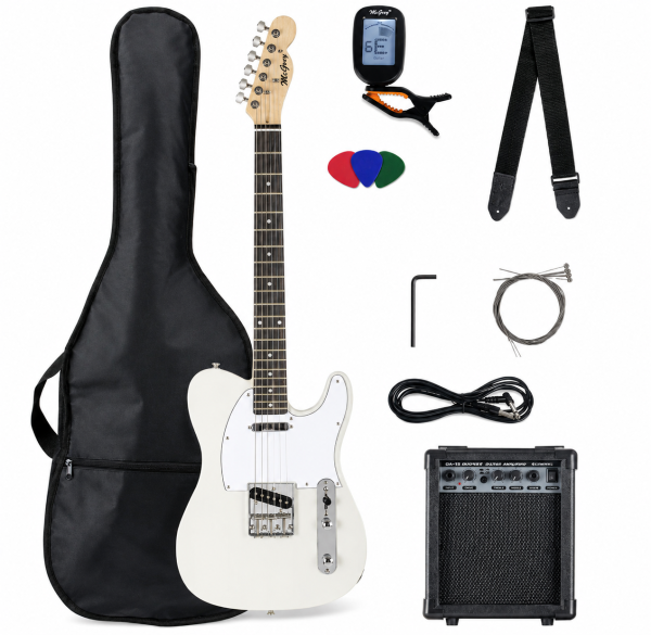 Telecaster Bianca con Amplificatore - SMT