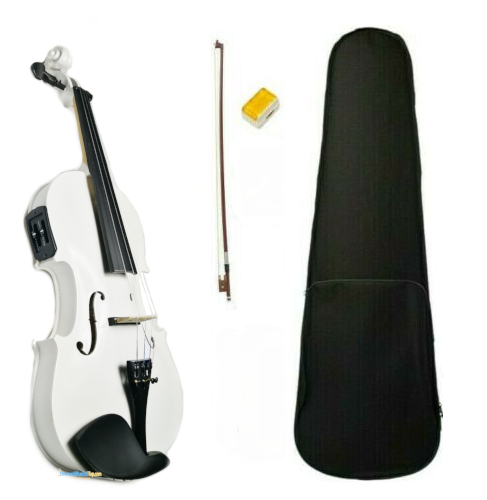 Violino Bianco Acustico ed Elettrico 44