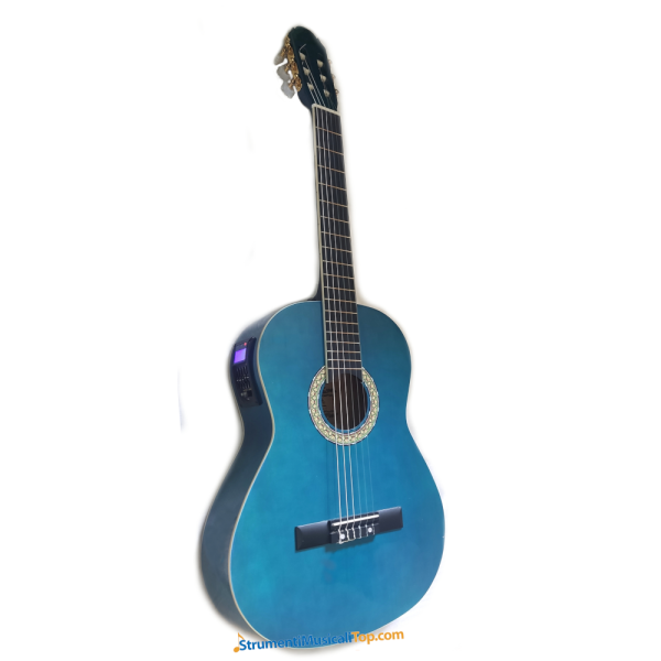 Chitarra Classica Blu 4/4 Elettrificata