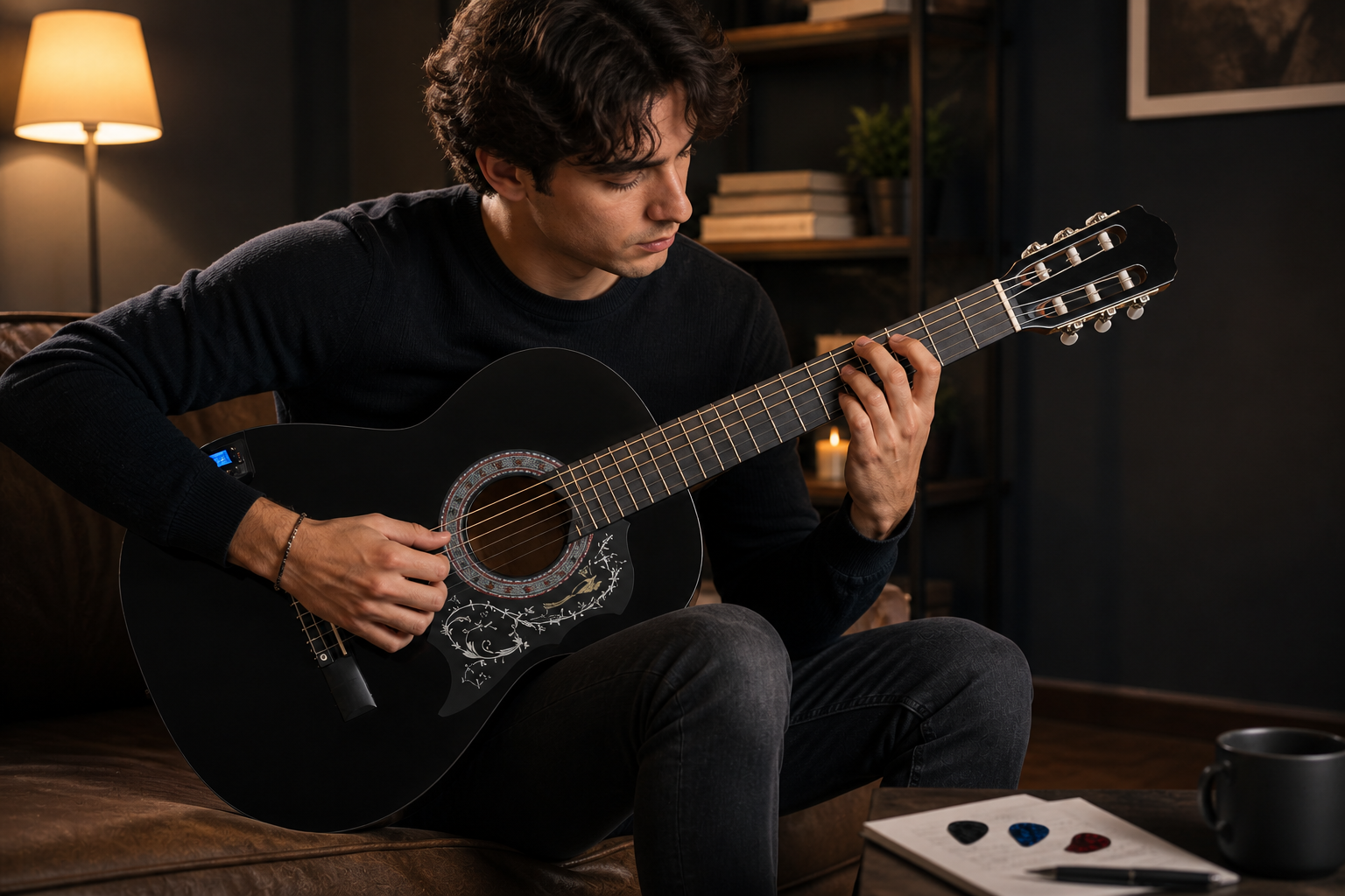Chitarra Classica Elettrificata 4/4 con Accordatore EQ5 – Ideale per Principianti | SMT