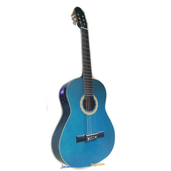 Chitarra Classica Blu 4/4 Elettrificata