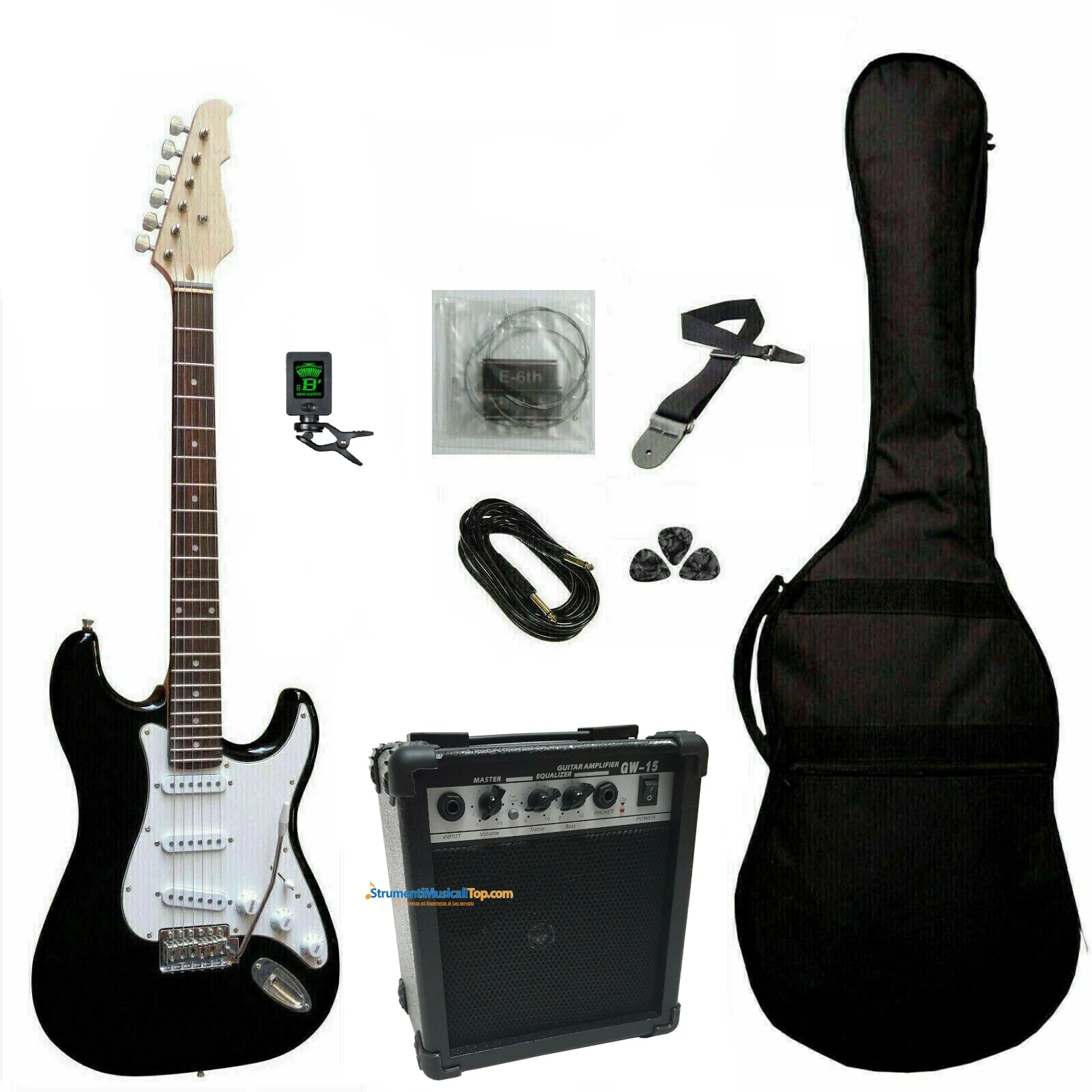Chitarra Elettrica Stratocaster SMT Black
